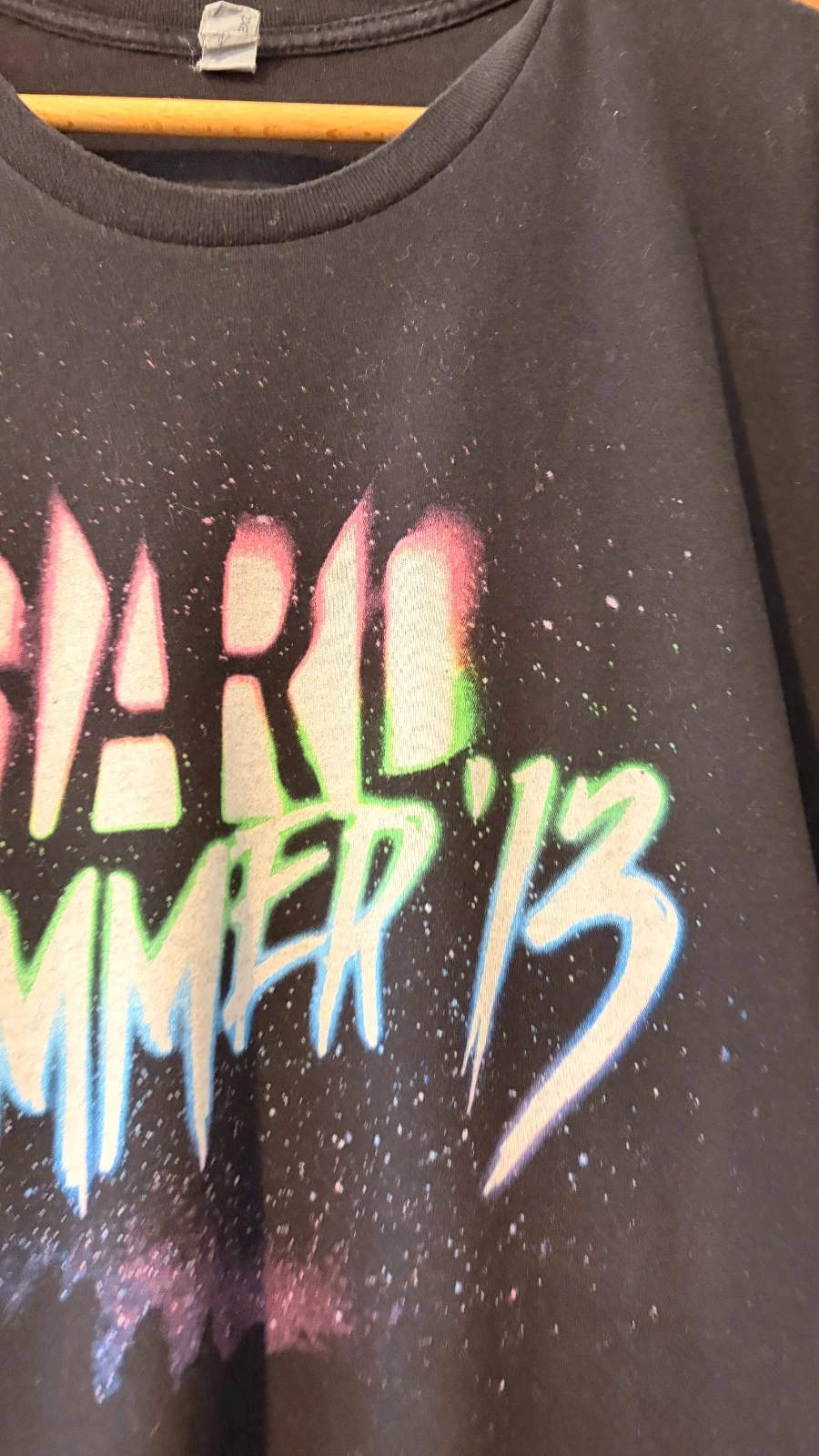 T-shirt collector Hard Summer Festival 2013 noir vert musique music Los Angeles Justice Ed banger – photo 3